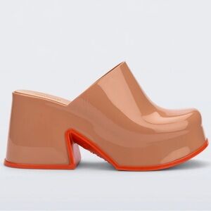 Melissa Women's Orange Platform Mules